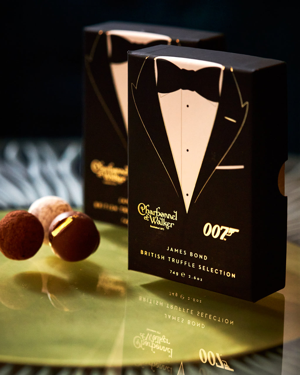 James Bond Black Tie Truffle Selection Box - 6 pieces