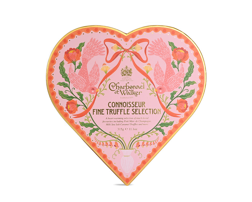 Valentines -The Connoisseur Fine Truffle Heart (with alcohol)